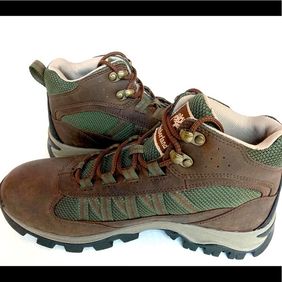 Timberland hiking boots women’s 9.5 lightweight boots brown faux leather upper - Picture 9 of 10